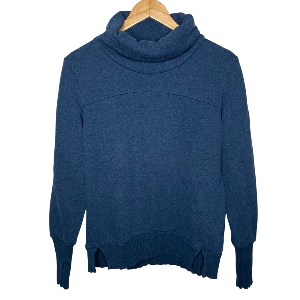 alo Yoga Haze Long Sleeve Pullover Blue Turtleneck Medium - Picture 5 of 11